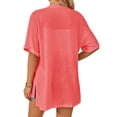 thumbnail image 3 of Hibeli Women's Open Front Short Sleeve Beach Cover-Up Cardigan, 3 of 3