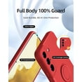 thumbnail image 3 of for Samsung Galaxy S22 Phone Case, Ring Stand [360° Rotatable Ring Holder] with 2 Screen Protector, with Full Camera Cover Protection, Silicone Slim Protective 5G Phone Case (Red), 3 of 12