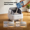 thumbnail image 3 of Oneisall AB02 Automatic Litter Box with APP Control, Extra-Large Open-Top Self Cleaning Litter Box with 17 Safety Sensors, White, 3 of 14