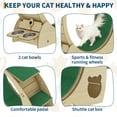 thumbnail image 4 of Huisuilinss Cat Exercise Wheel For Indoor Cats,Large Cat Treadmill,Running Wheel With Bowls,Scratch Post,3-Level Jumping Tower,Cat Wheel For Running Walking Training, 4 of 9