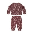 thumbnail image 2 of Wonderluxe Baby Girls' Long Sleeve Sweatshirt and Pant, 3-Piece Set, Sizes 0-3M-24M, 2 of 13