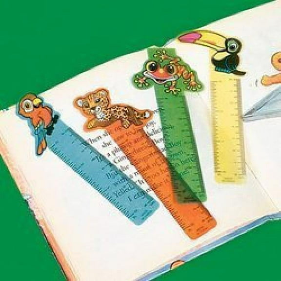 Fun Express Rainforest Friends Ruler Bookmarks (4 Dozen)