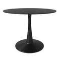 thumbnail image 2 of LeisureMod Round Dining Table Modern 40" MDF Wood Tabletop with Steel Pedestal Base for Kitchen and Living Room Bristol Series in Black, 2 of 19