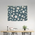 thumbnail image 3 of Bingfone Blue Flower Tapestry Wall Hanging Decor For Living Room Bedroom Dorm Classroom Office Decor 29x37 Inch, 3 of 9