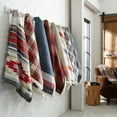 thumbnail image 4 of Eddie Bauer Nordic Plaid Raisin Fleece Throw Blanket, 70" X 50", 4 of 5