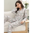 thumbnail image 3 of Richie House Women's Knit Flannel Pajama Sleepwear Set with Pants RHW2843, 3 of 7