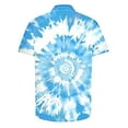 thumbnail image 3 of VBTAPA Mens Funky Hawaiian Shirt Tie Dye Print Casual Summer Shirts Short Sleeve Button Down Beach Shirt Lightweight Holiday Party Shirts Multicolor XXXXXL, 3 of 5