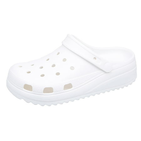 

Women‘s Platform Hollow Out Clogs Supper Soft Solid Color Lightweight Slippers Indoor Outdoor Sandals