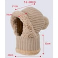 thumbnail image 2 of TODOZO 3 In 1 Beanie Hat for Women Winter Scarf Mask Set Snow Caps 3 In 1 Winter Balaclava with Mask Scarf Ear Muffs Snow Caps 3 In 1 Winter Hat for Women Ski Mask Knitted Ski Mask Set Grey One Size, 2 of 4