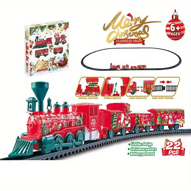 Delightful Christmas Train Set: Perfect Decoration & Gift For Boys & Girls