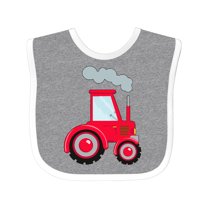 Inktastic Fun Red Tractor Boys or Girls Baby Bib