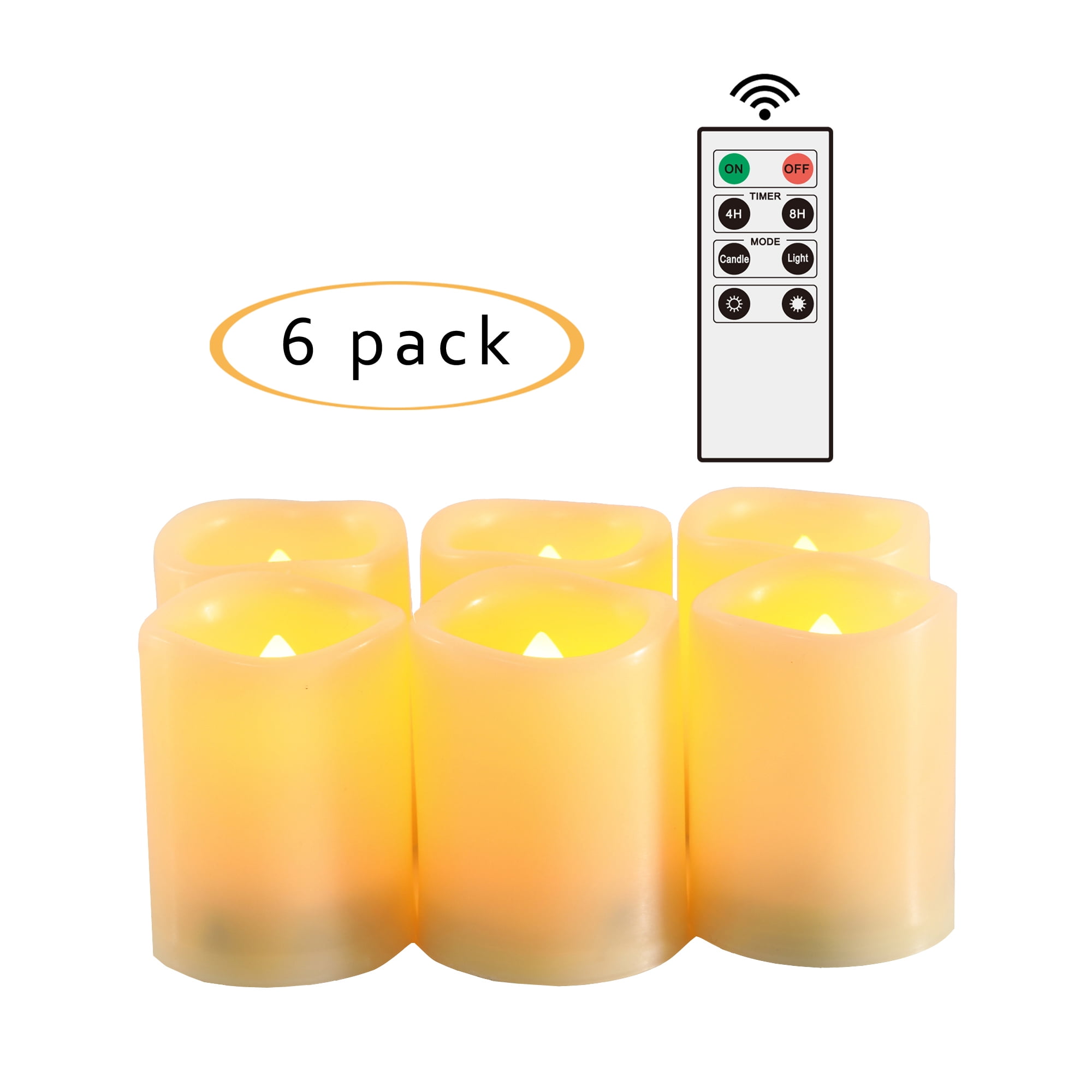 Flameless LED Battery Operated Votive Candles with Remote and Timer 1.5
