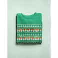 thumbnail image 3 of Christmas Pattern Pixel Foxes Sweatshirt Women -Image by Shutterstock, Female XX-Large, 3 of 4