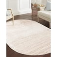 thumbnail image 2 of Unique Loom Gemstone Collection Area Rug - Topaz (5' 2" x 7' 8" Oval, Ivory/ Brown), 2 of 4