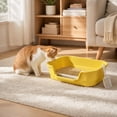 thumbnail image 5 of Semi Enclosed Cat Litter Box with High Sides, Low Entry Large Capacity Ventilate Odor Box for Indoor Cats, Senior Cats & Kittens, Easy Clean & Anti-Splashing Pet Potty 16.54''LX11.02''WX4.72''H, 5 of 7