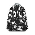 thumbnail image 5 of Unicorn and Horse Floral Print Student School Backpack with Pony Foal Rainbow Pattern Retro Rural Cute Design, 5 of 5