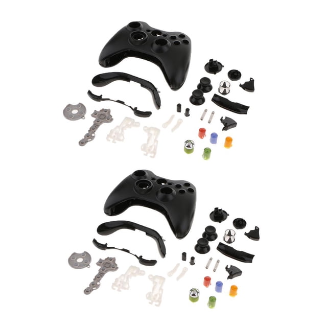 2 Unids Kit De Accesorios Delantero Trasero Cáscara Trasera Conductivo Almohadillas De Goma De Pstico Parte De Reparación Para Micros perfke Reemplazo completo de la cubierta de la carcasa