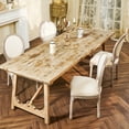 thumbnail image 5 of Bestco Upholstered Dining Chairs Set of 2 Wood Accent Chairs French Vintage Decor Beige, 5 of 9