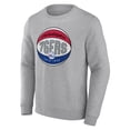 thumbnail image 2 of Men's Fanatics Heathered Gray Philadelphia 76ers True Classics Vint Pullover Sweatshirt, 2 of 3