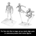 thumbnail image 2 of Migaven Action Figure Stand, 10pcs Assembly Action Figure Display Holder Base Doll Model Support Display Stand Compatible with HG RG SD SHF Gundam 1/144 Toy Clear, 2 of 4