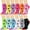 Butterfly #3, variant on 12 Pairs Assorted Colors Women Novelty Ankle Socks - Plain