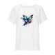 thumbnail image 4 of Blusa de manga corta con estampado regular de flecos y cuello redondo de algodón y cáñamo para mujer OAVQHLG3B Store  lin121212, 4 of 5