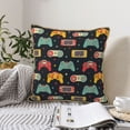 thumbnail image 4 of KLL Retro Video Game Decorative Throw Pillow Covers Velvet Soft for Couch Sofa Bedroom Living Room Outdoor (No pillow core)- 16"x16", 4 of 5