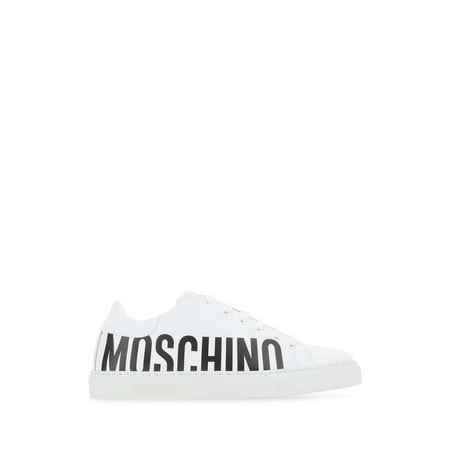 

MOSCHINO White Leather Sneakers