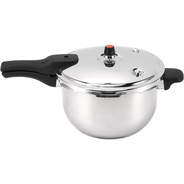 Stainless Steel Pressure Cooker, Multifunctional with Safety Valve, 80KPA, Handle, Cooking Pot for Fast Efficient Cooking (10L)