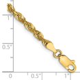 thumbnail image 2 of 14K Yellow Gold 4mm Extra Light Diamond-Cut Rope Chain Bracelet for Women 7", 2 of 6