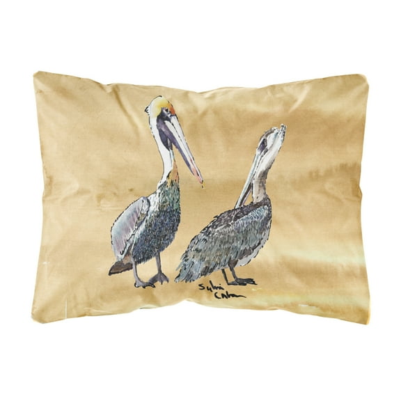 Carolines Treasures 8408PW1216 Pelican Canvas Fabric Decorative Pillow, 12H x16W, multicolor