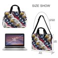 thumbnail image 3 of FORMRS 16" Laptop Bag Carrying Sleeve Case with Handle Travel Shoulder Briefcase, American Eagle Pattern, 3 of 8