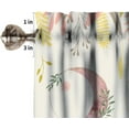 thumbnail image 6 of Moon Phase Valance Curtain, Lunar Cycles Space Wreath Vintage Pink Moonlit Thermal Insulation Blackout Short Window Treatments for Girls Bedroom Kitchen Cafe 54x18inch, 6 of 6