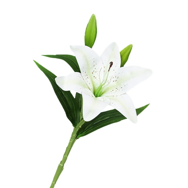Lirios 3D Flor de Simulación 38 Cm Arreglo Floral Decoración Artesanal para el Hogar Ramo de Fiesta de Boda Oficina Ramo de Flores Artificiales Flores Falsas ANGGREK Otros