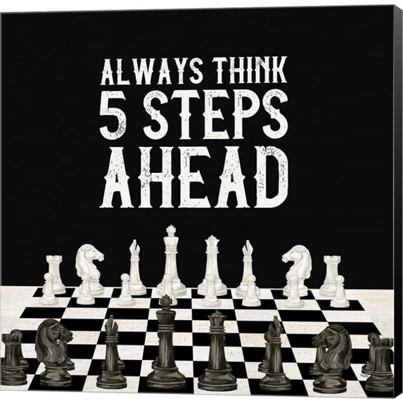 Great Art Now Rather be Playing Chess III-5 Steps Ahead by Tara Reed, Canvas Wall Art, 12W x 12H