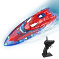 thumbnail image 1 of RC Boat Fullware Spider Hero con luces LED para niños con batería, 1 of 8