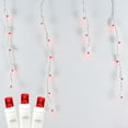 thumbnail image 1 of Novelty Lights Christmas LED Icicle Light Set, Red, Wide Angle 5MM, White Wire, 7.5' Long, 70 Light, 1 of 3