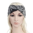 thumbnail image 3 of Diademas para mujer, diadema cuadrada para mujer, para yoga, deporte, elástica, floral, turbante, anudado retorcido., 3 of 4