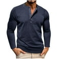 thumbnail image 2 of DAFPZW Mens Athletic Henley Shirts Casual Lightweight Long Sleeve Button Pullover with Pocket, 2 of 7