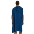 thumbnail image 6 of Xfvqtps Adults Men Women Surf Poncho Hoodie Short Sleeve Quick Dry Absorbent Changing Towel Robe Solid Color Swimming Beach Surfing Bath Towels Navy, 6 of 8
