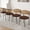 Coffee, variant on Farini Upholstered Dining Chair Set of 4, Rattan Backrest Kitchen Chair, Black