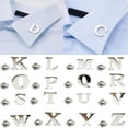 thumbnail image 2 of HOOUN Fashion Letter Brooch A-Z Men's Suit Silver Collar Lapel Pin Jewelry Decor Gift-L, 2 of 9