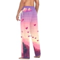 thumbnail image 3 of FORMRS Mens Pajama Pants with Pockets Sleepwear Lounge Bottoms Sizes S-2XL, Pixel Floating Hearts, 3 of 7