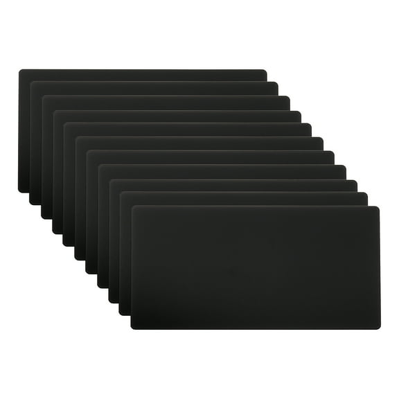 Uxcell 4x2 Inch Anodized Aluminum Sheet Metal, Self Adhesive Laser Plates Engraving Blanks 1MM Thin, Black 11 Pack