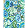 thumbnail image 3 of Moore, Regina 12x14 Black Modern Framed Museum Art Print Titled - Blue and Green Paisley II, 3 of 5