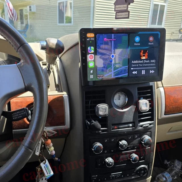 For Chrysler Town & Country 2008-2012 Car Stereo 10In Android 13 | 4+64G Gps Navigation | Carplay Android Auto + Bluetooth Wifi + Ahd Backup Camera & Swc