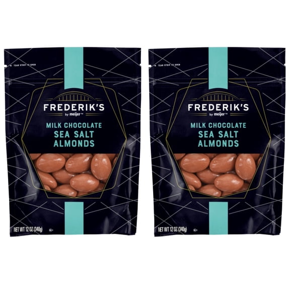 Frederik's Milk Chocolate Covered Sea Salt Almonds, 12 oz (2 Bags)