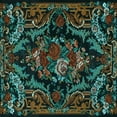 thumbnail image 1 of Ahgly Company Indoor Square Medallion Light Blue French Area Rugs, 4' Square, 1 of 4