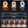 thumbnail image 2 of Behome Magnetic Selfie Light, 3 Color Modes & Adjustable Brightness, Retractable 360°Phone Fill Light with Mirror, for Vlog/Photography/TikTok/Makeup, 2 of 9