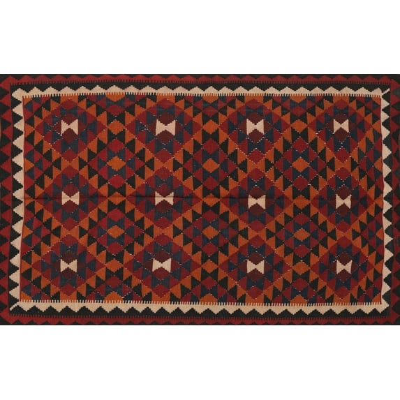 Ahgly Company Machine Washable Indoor Rectangle Contemporary Dark Brown Area Rugs, 2' x 4'